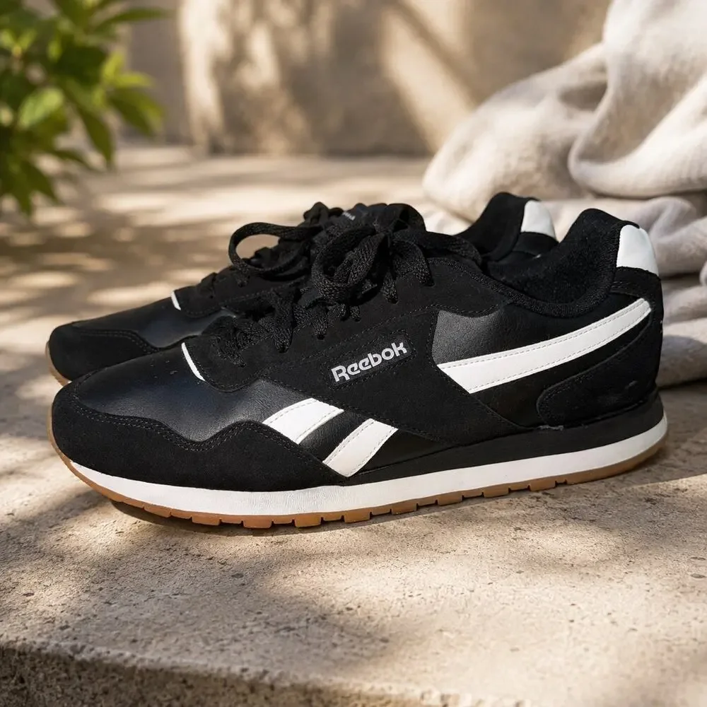 Reebok Classic Harman Run Black White Gum Sole Sneakers Men’s 11.5 EU45